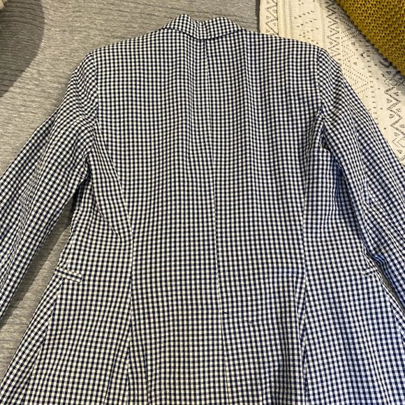 ZARA women's checkered blue and white suit - Picture 3 of 6